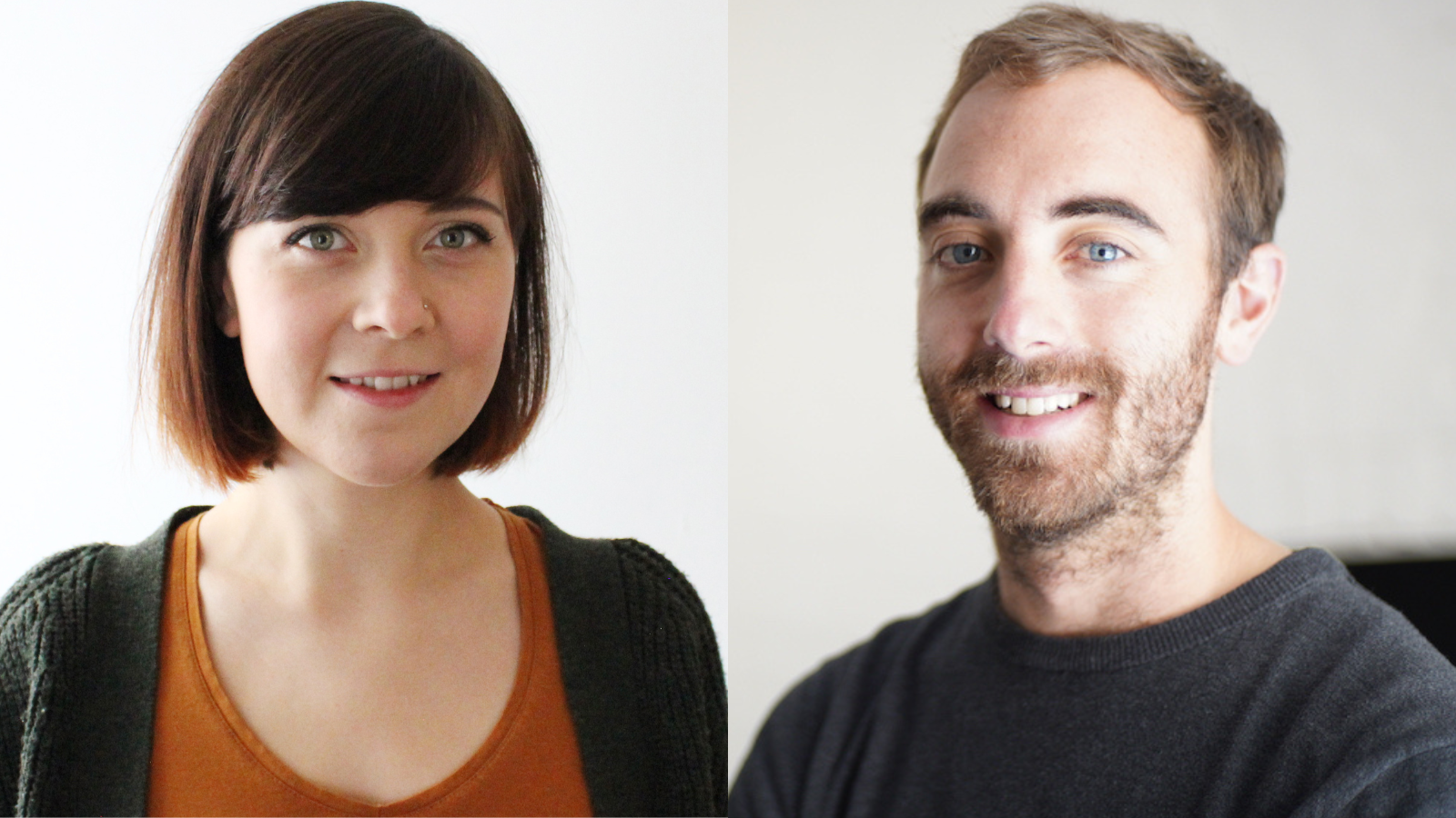 Lauren Orme and Jonny Campbell headshots from Cardiff Animation Festival
