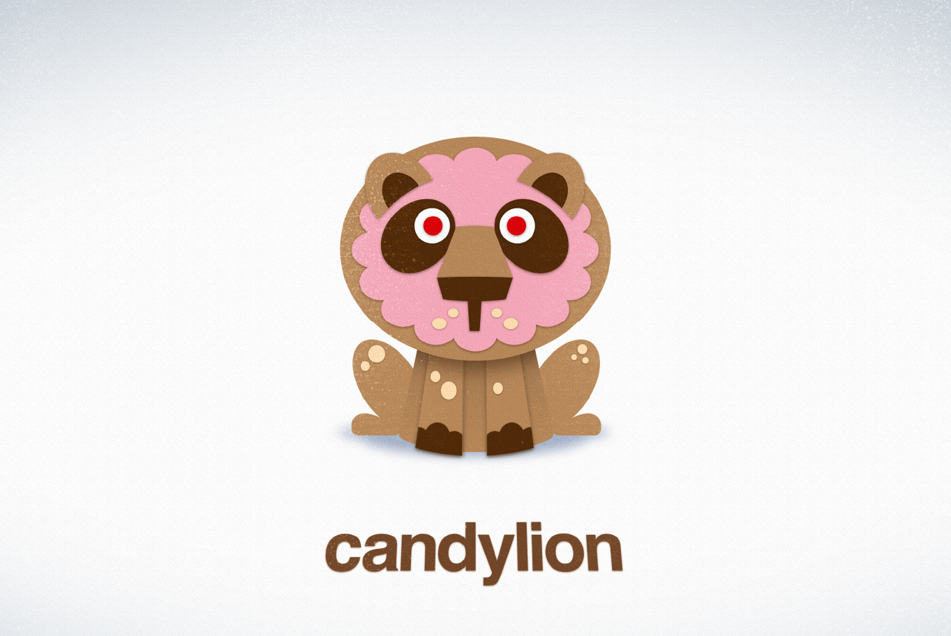 The Candylion - a pink, cartoon lion