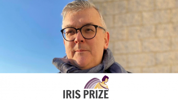 Iris Prize headshot and logo composite