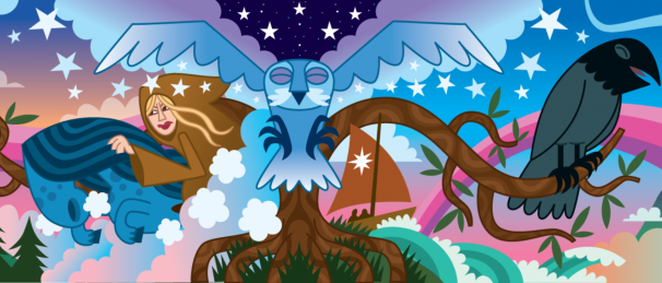 Literature Wales Illustratiive banner - Weird and Wild Wales