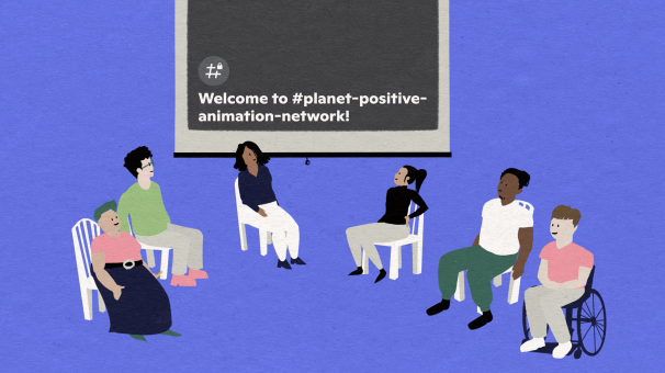 The Planet Positive Animation Network illustration